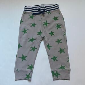 Baby Boden Grey & Green Star Joggers Pants